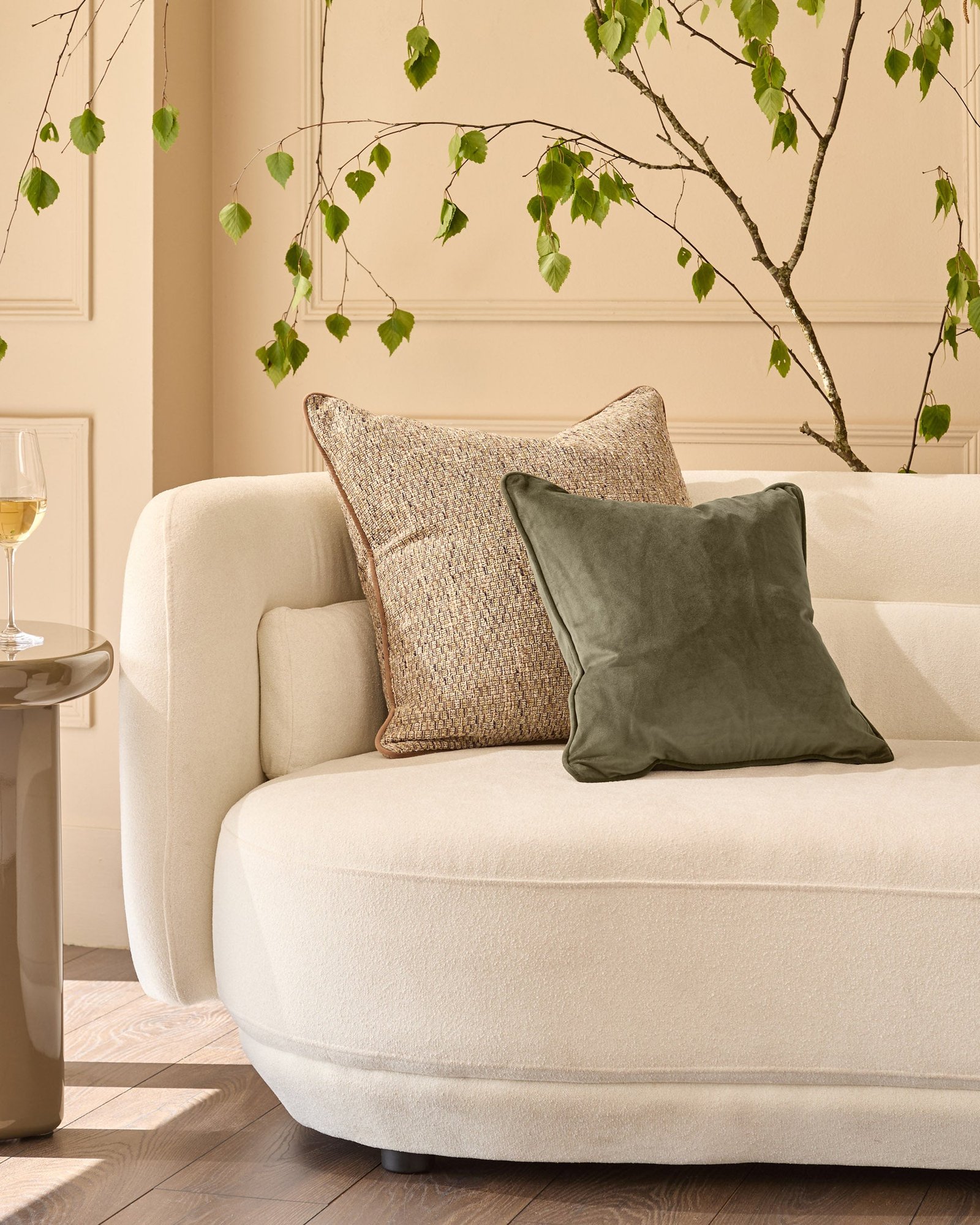 Fabian green large cushion – Dusk Back