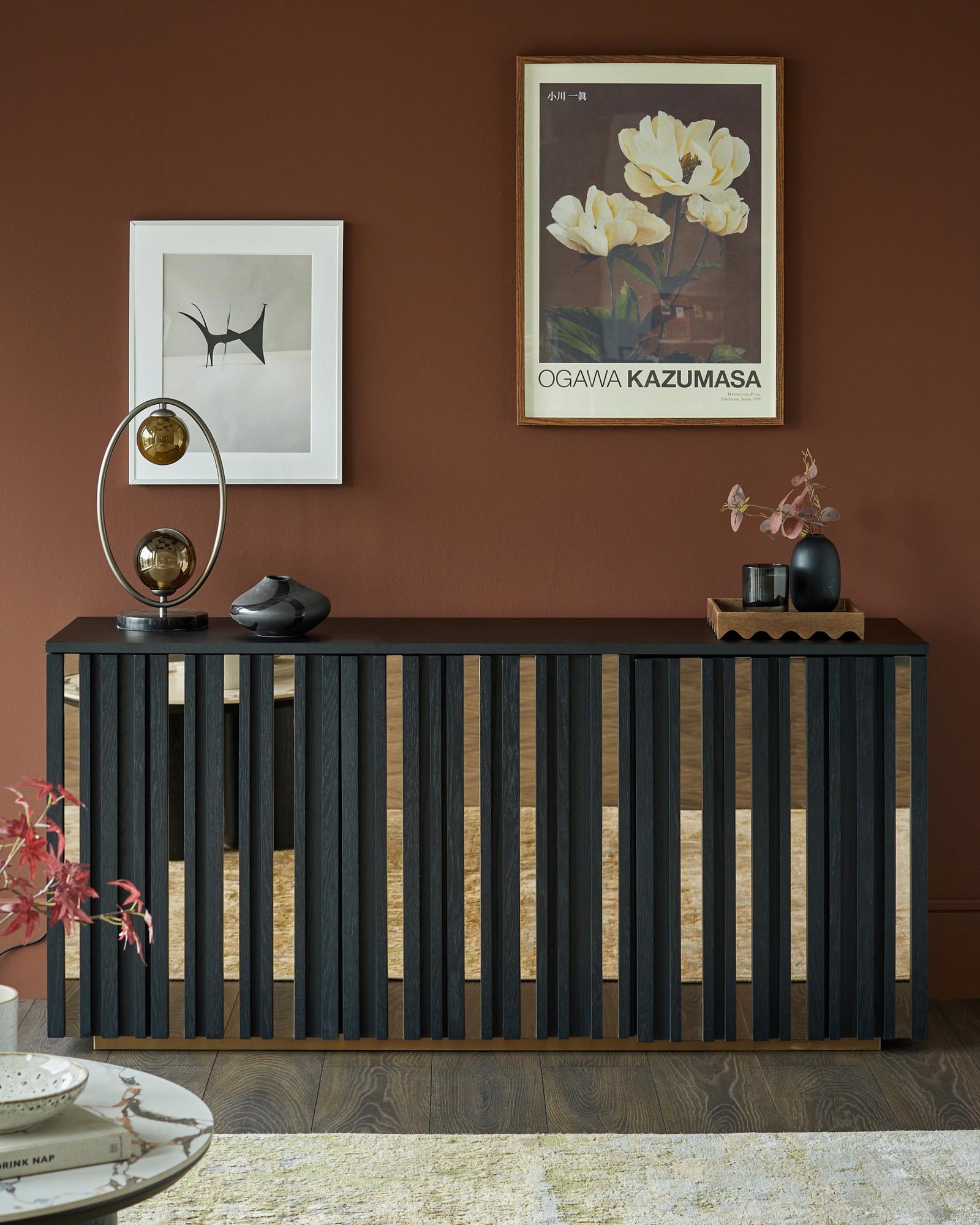 Holland black ash sideboard – Dusk Front