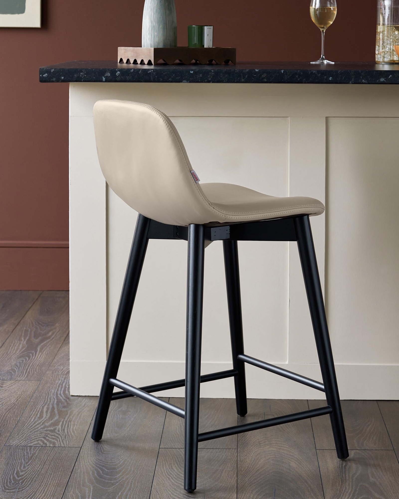 Hudson natural Dusk Scotland leather bar stool Back