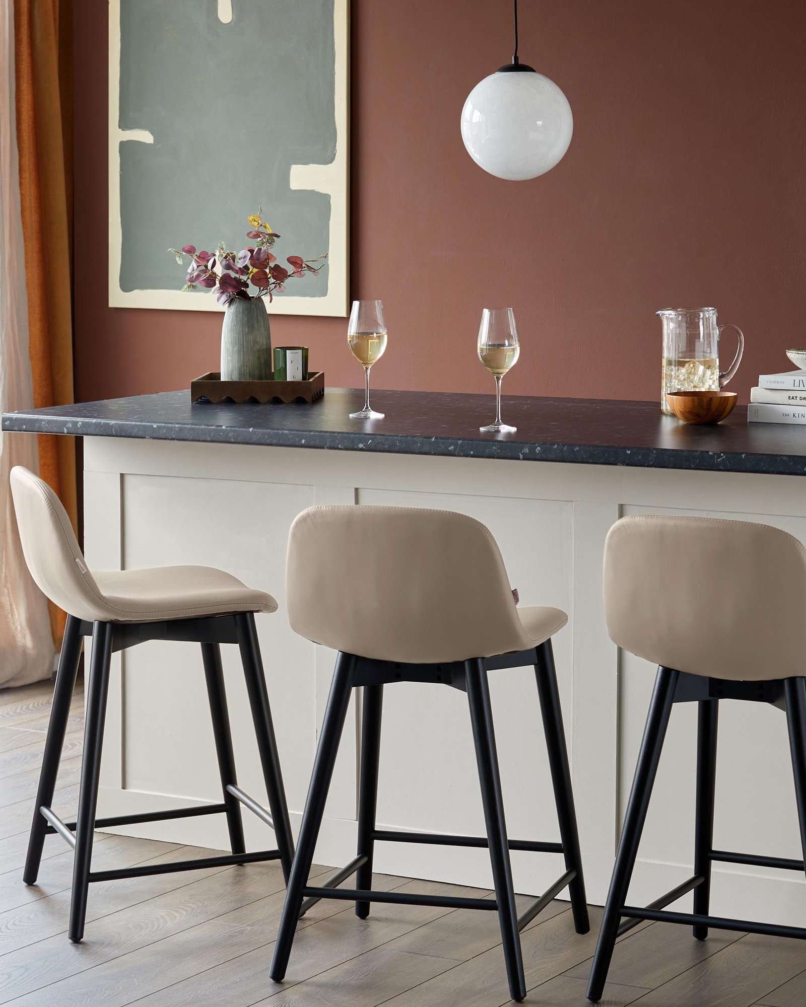 Hudson natural Dusk Scotland leather bar stool Side