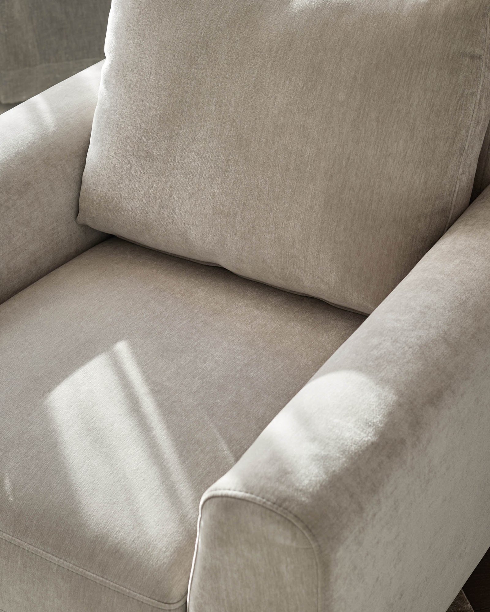 Jacob light Dusk England grey fabric armchair Side