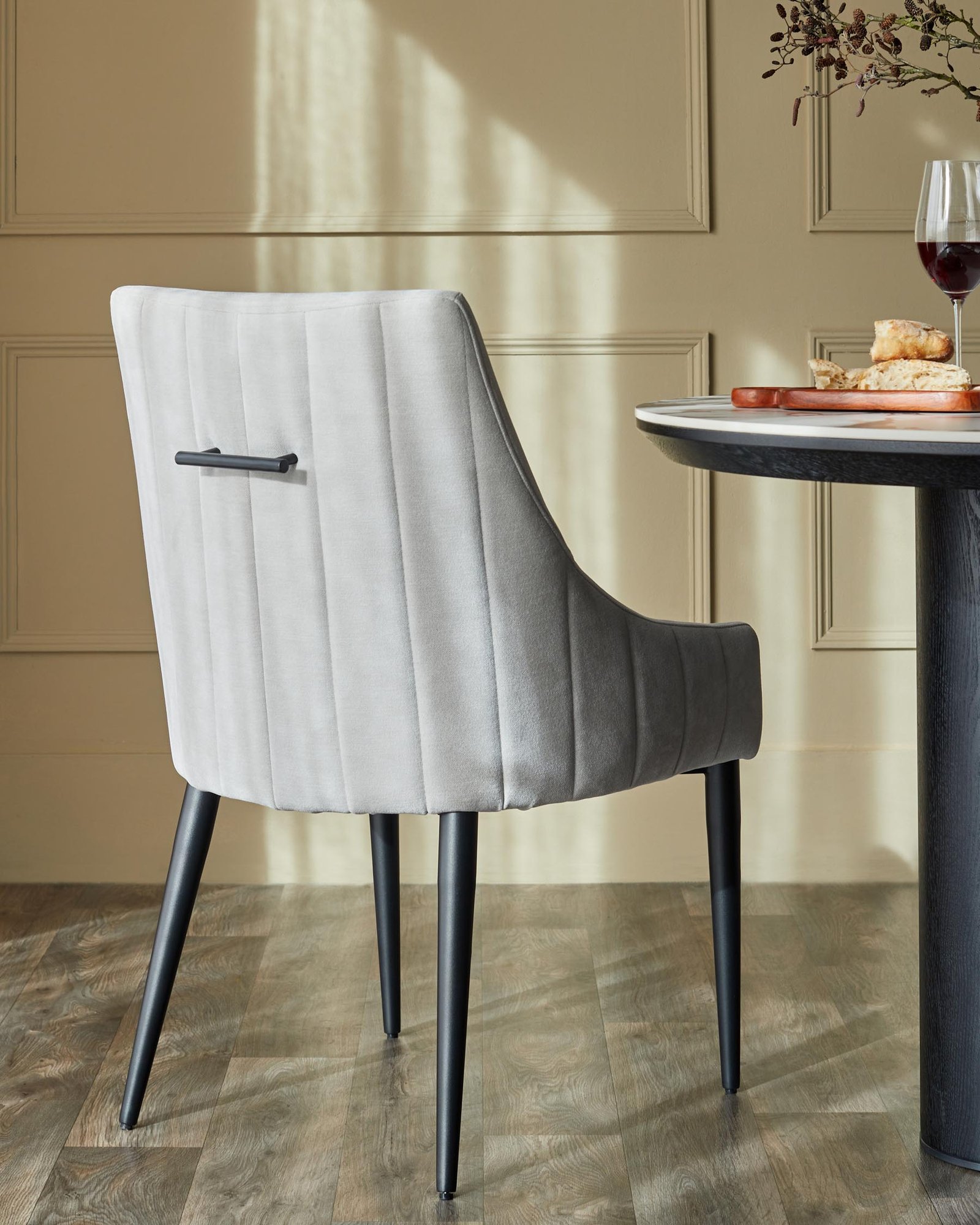 Juliana natural grey fabric dining chair - set of 2 – Dusk Side