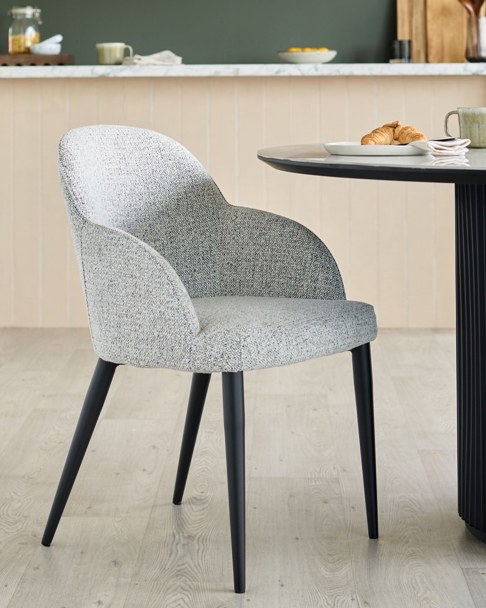 Lani grey fabric dining Dusk Scotland chair - set of 2 Front