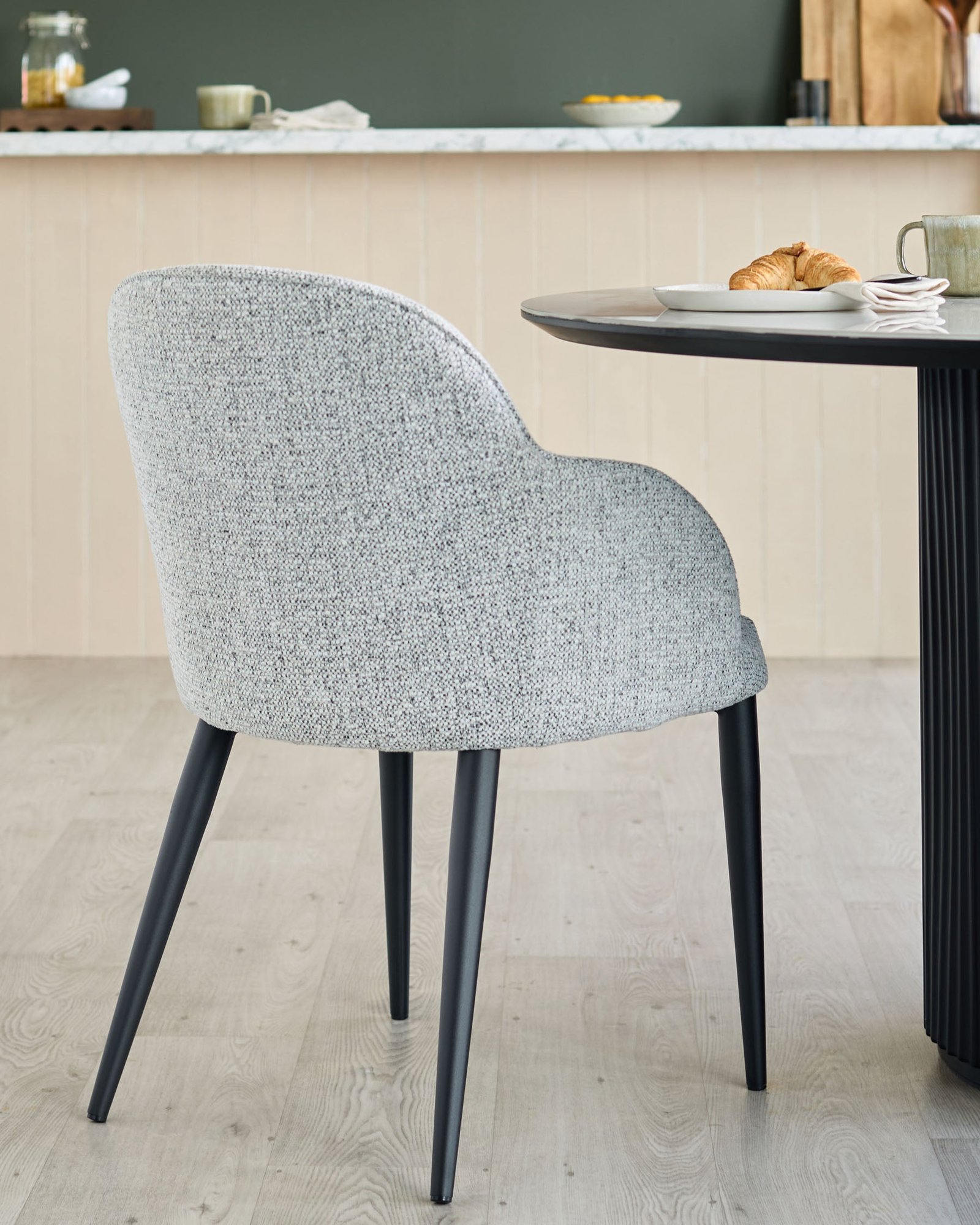 Lani grey fabric dining Dusk Scotland chair - set of 2 Side