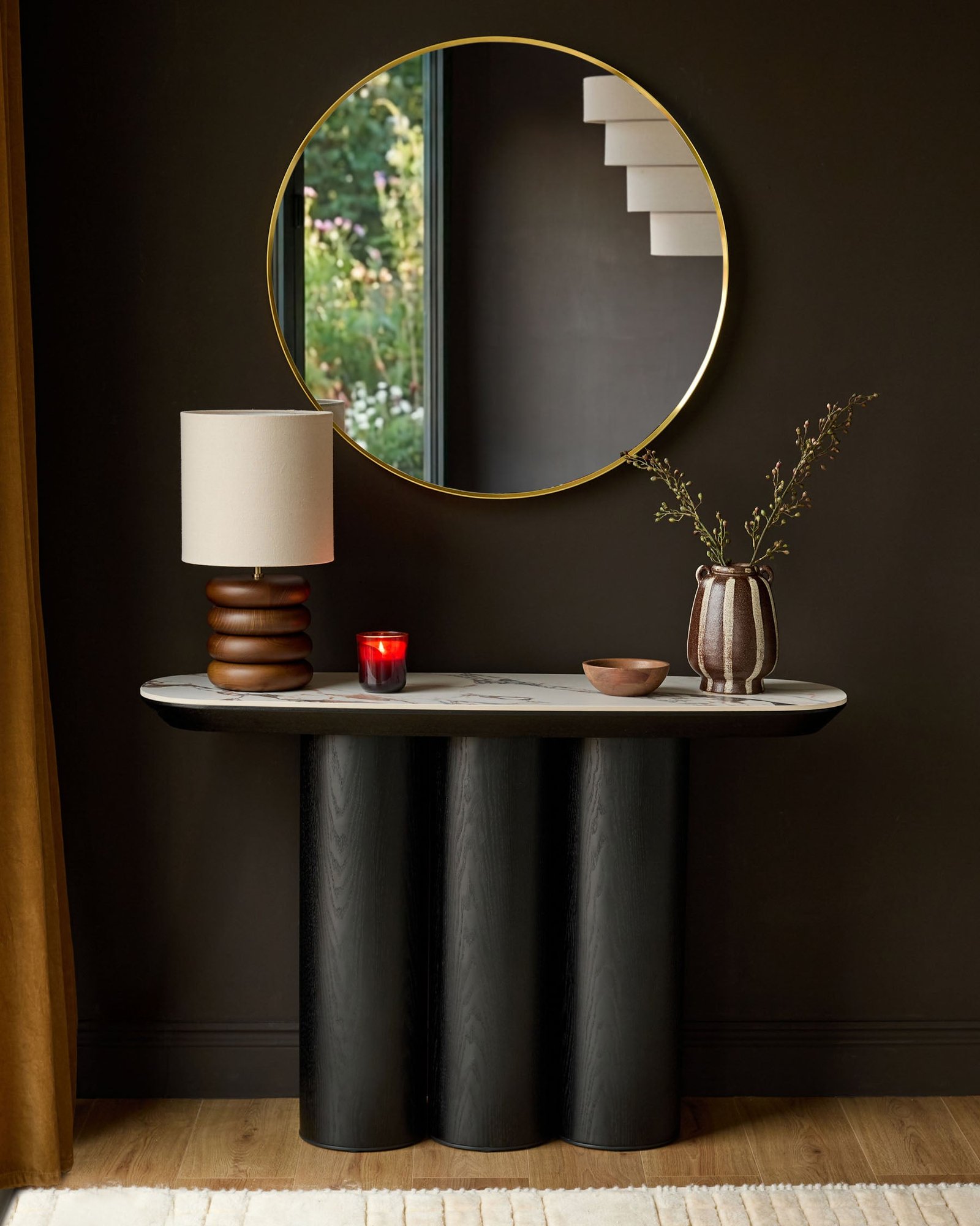 Lena white calacatta console table – Dusk England Back