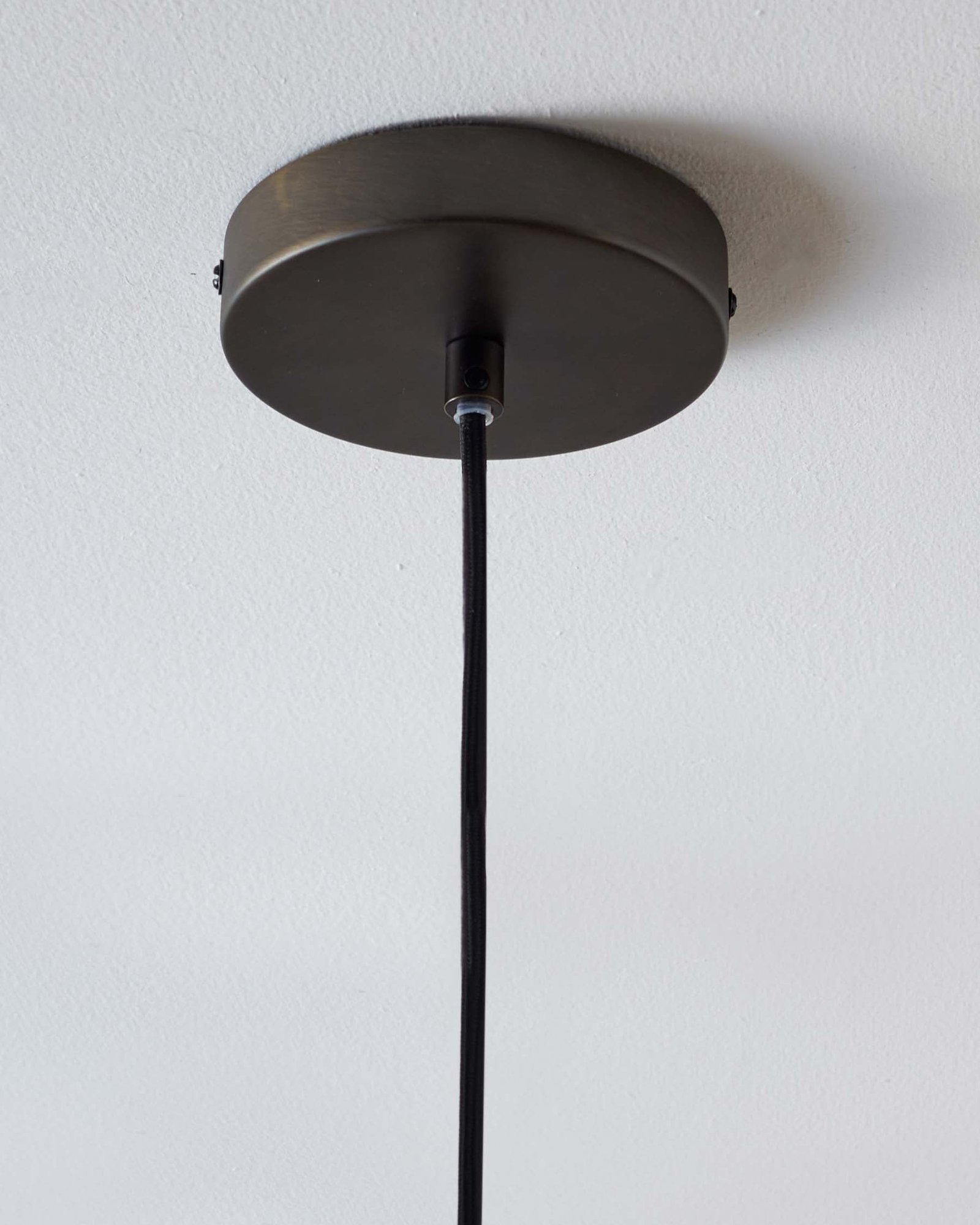 Madison natural linen Dusk Scotland round adjustable pendant light Side