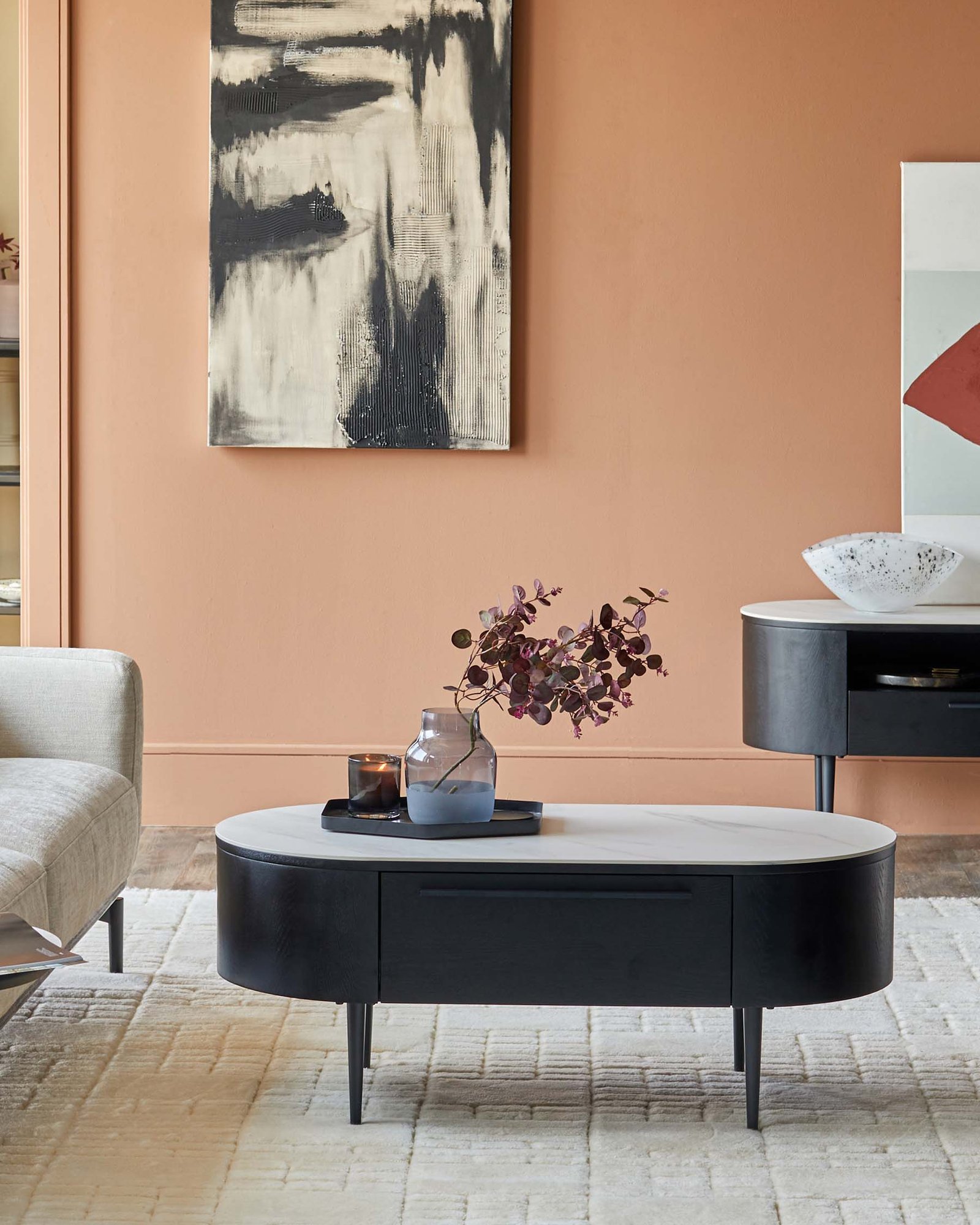 Manhattan marbled Dusk Scotland ceramic coffee table Back