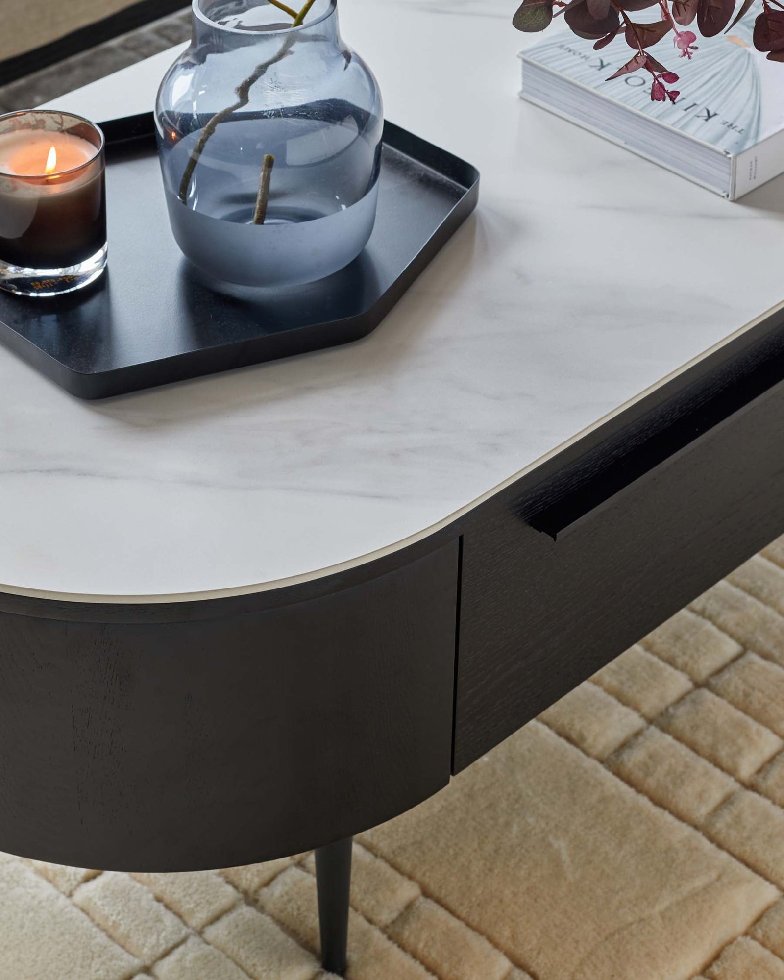 Manhattan marbled Dusk Scotland ceramic coffee table Side