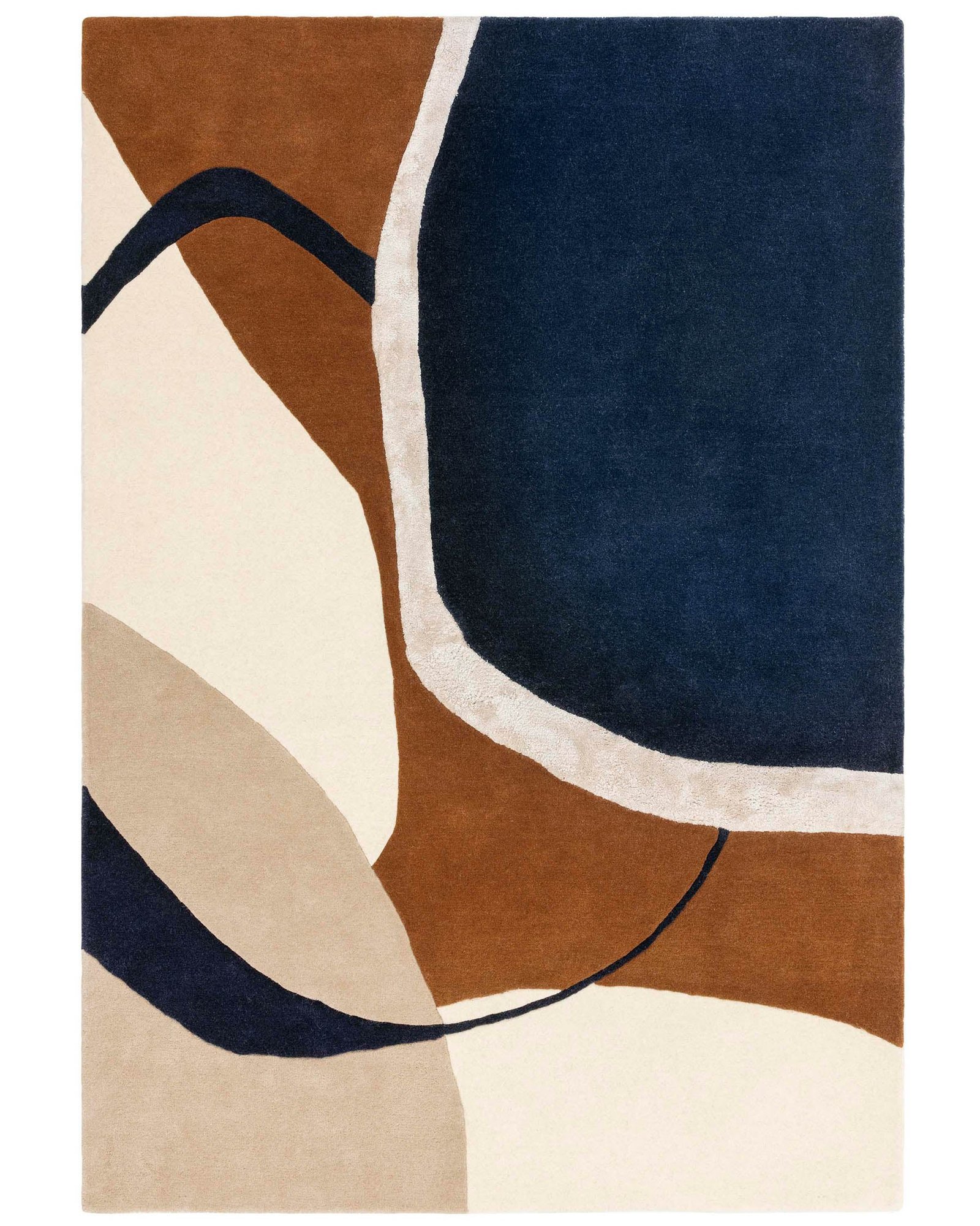 Neo navy Dusk textured medium rug Front