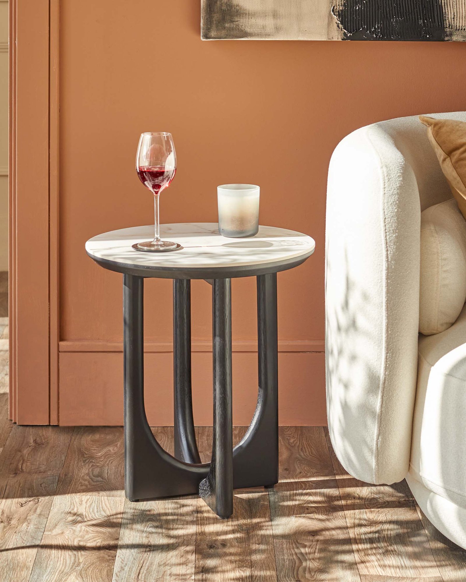 Orlan natural ceramic side table – Dusk England Side