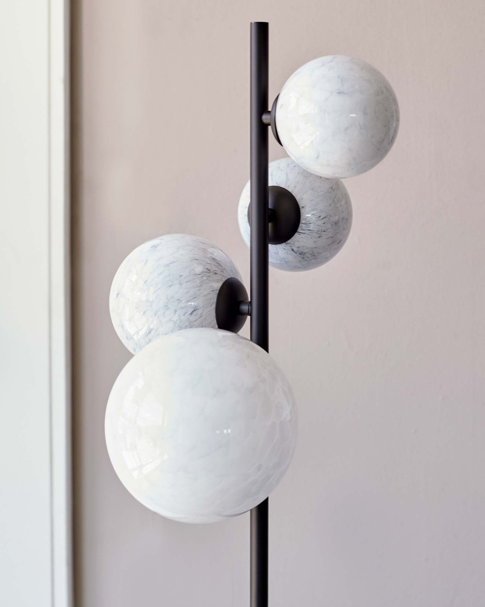 Riley Marble Look 4 Dusk Scotland Light Glass Floor Lamp Side