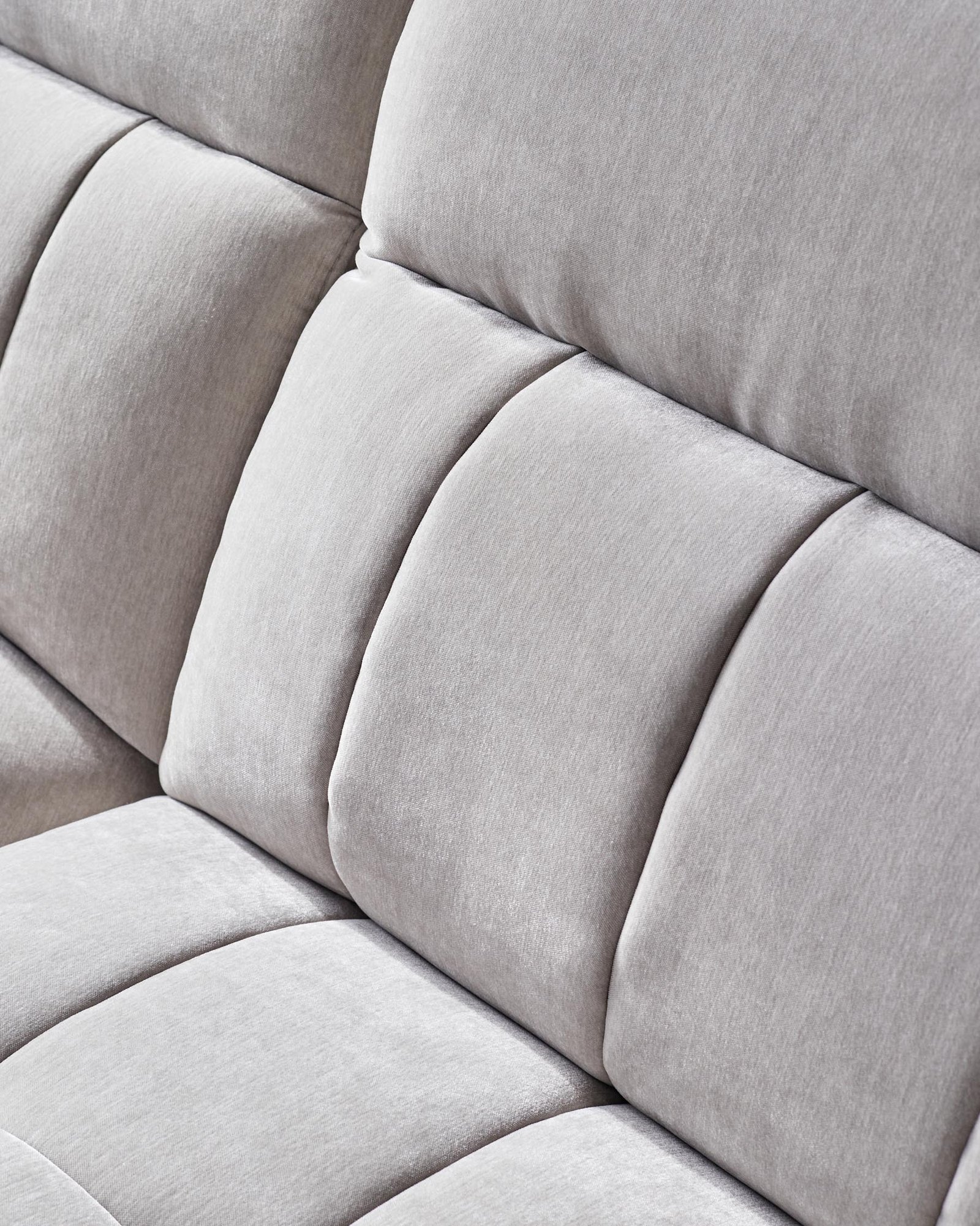 Skye light grey fabric single sofa module – Dusk Scotland Side