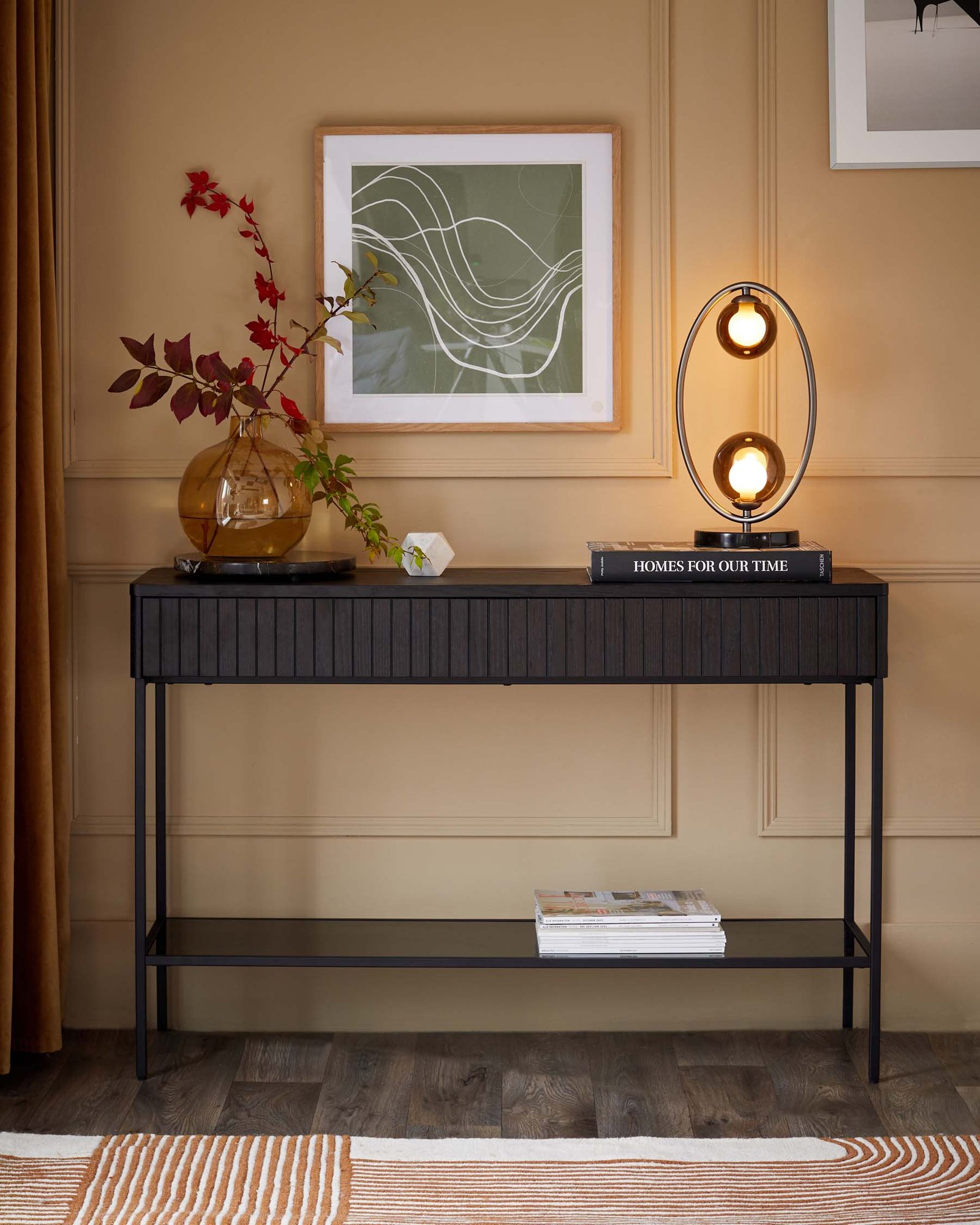 Toronto Dark Ash Console Table – Dusk Scotland Front