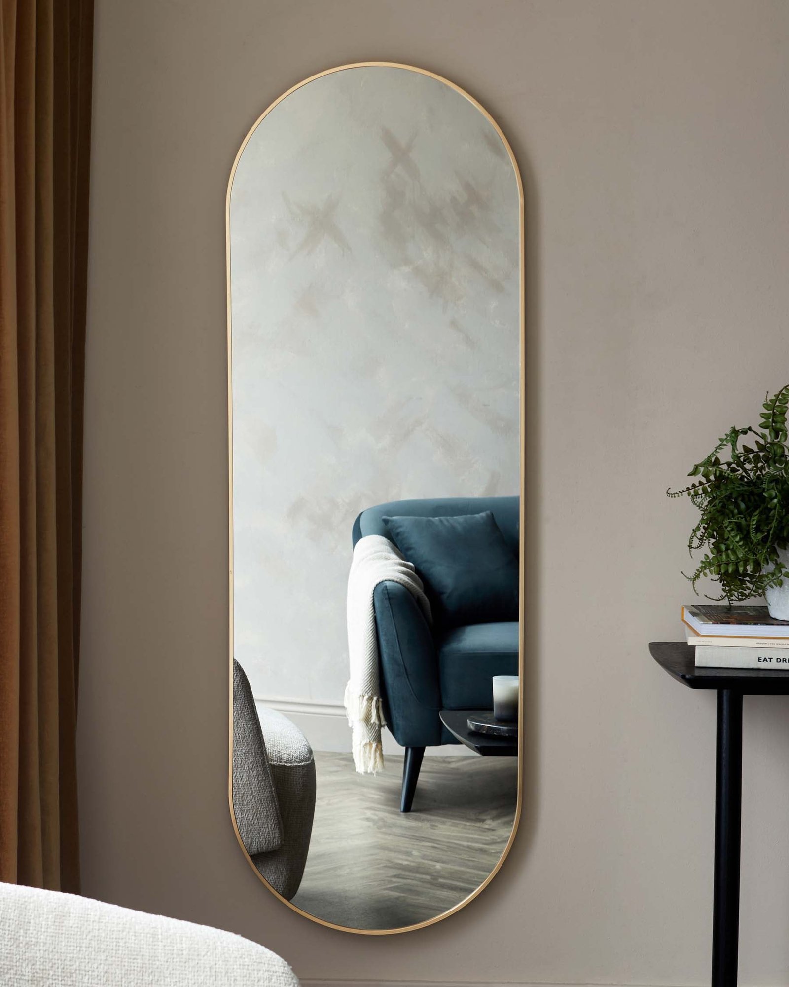 Yannis Large Full Length Wall Mirror Gold – Dusk Back